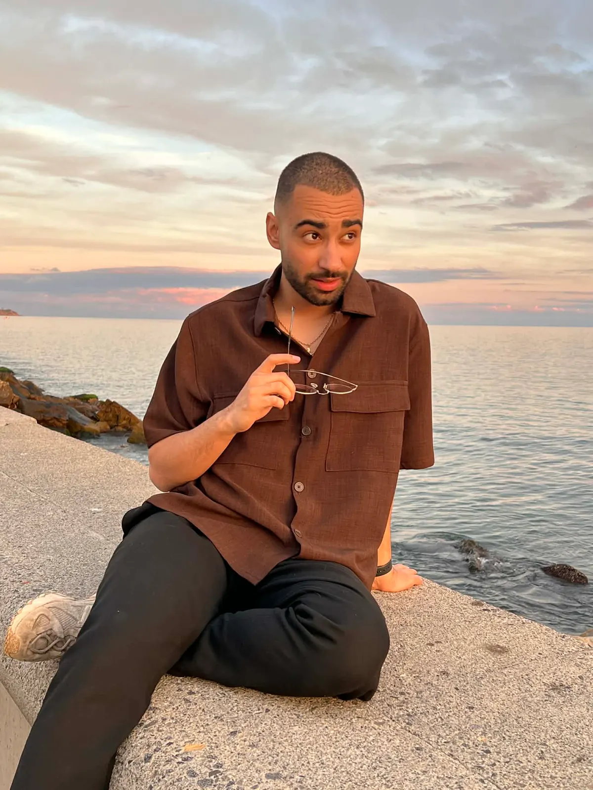Guillaume Guidicelli, au bord de la mer